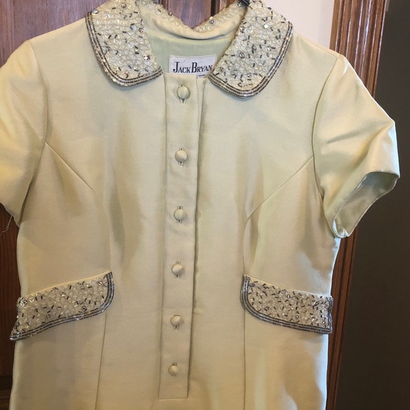 Vintage Jackie O inspired 60’s Dress  w beads, rhinestones, Jack Bryan Hong Kong - Picture 1 of 6